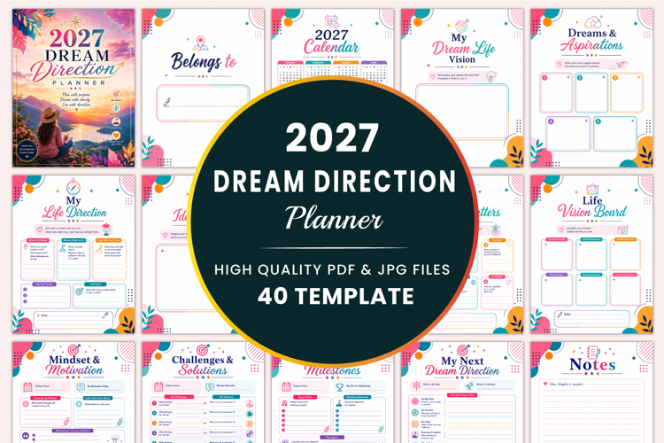 2027 Dream Direction Planner Templates