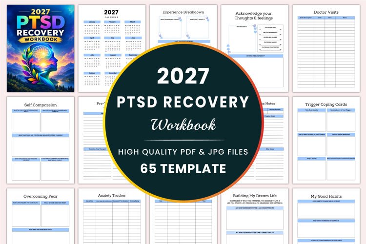 2027 PTSD Recovery Workbook Kdp interiors example image 1