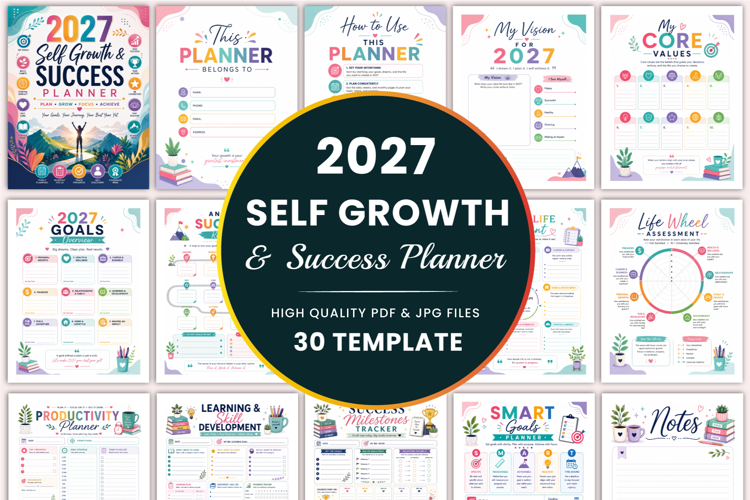2027 Self Growth & Success Planner kdp interiors