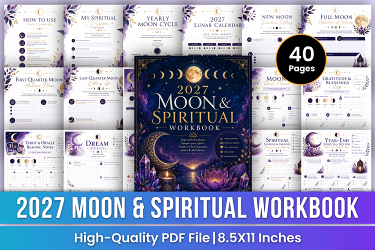 2027 Moon & Spiritual Workbook | Lunar Growth