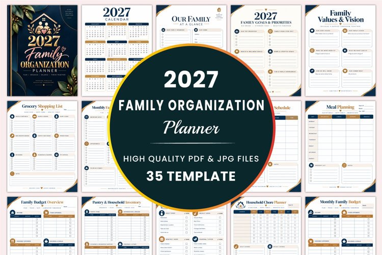 2027 Family Organization Planner Kdp interiors example image 1