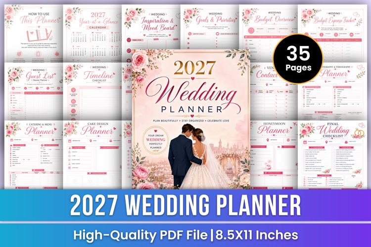 2027 Wedding Planner | Complete Wedding Organizer