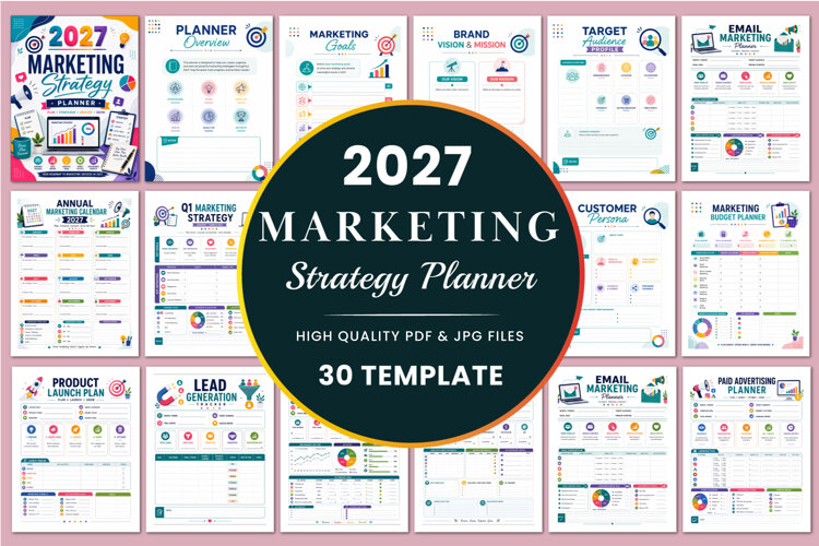 2027 Marketing Strategy Planner Kdp interiors example image 1
