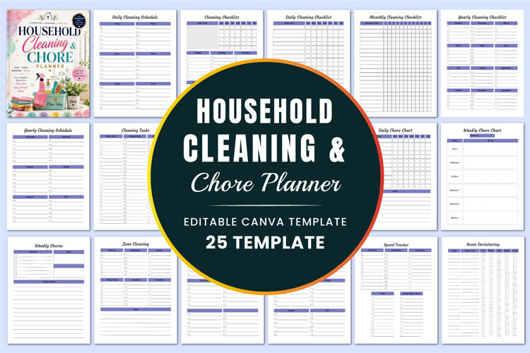Household Cleaning & Chore Planner Kdp interiors example image 1
