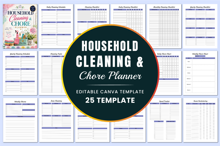 Household Cleaning & Chore Planner Kdp interiors