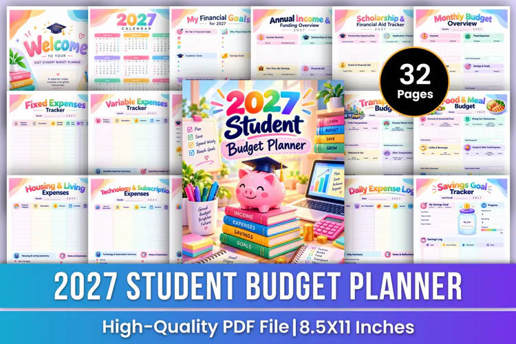 2027 Student Budget Planner | Student Finance, Savings