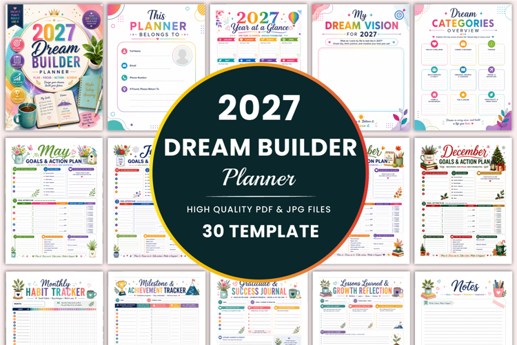 2027 Dream Builder Planner Kdp interiors