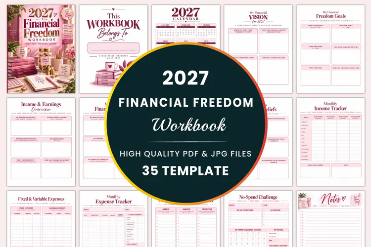 2027 Financial Freedom Workbook Kdp interiors