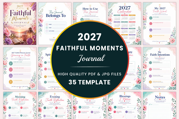 2027 Faithful Moments Journal Kdp interiors example image 1