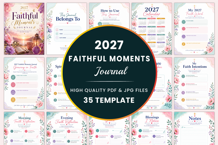 2027 Faithful Moments Journal Kdp interiors