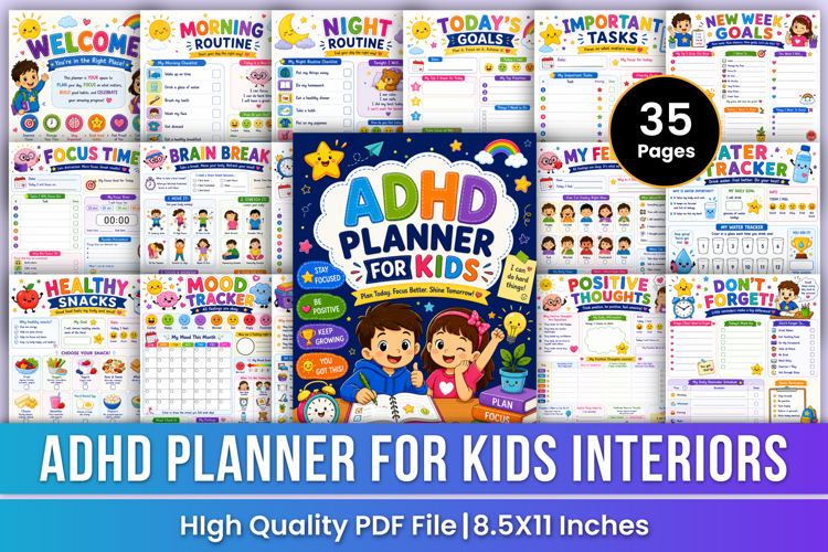 Kids ADHD Planner | Focus & Routine