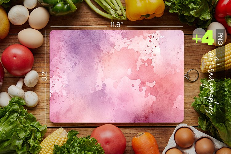 Watercolor Mergenta Cutting Board Design - 04 Variations