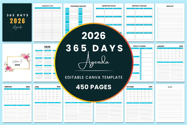 365 Days 2026 Agenda KDP Interior example image 1