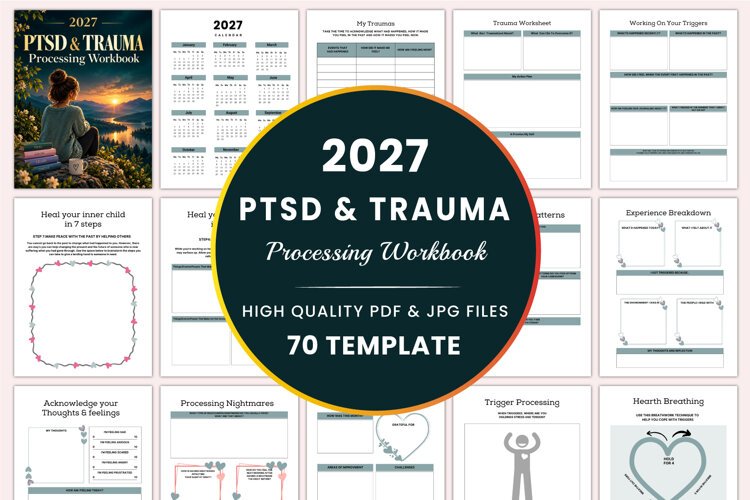2027 PTSD & Trauma Processing Workbook Kdp interiors example image 1
