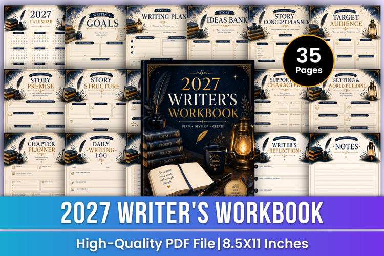 2027 Writer’s Workbook | Story Planning, Character & Writing
