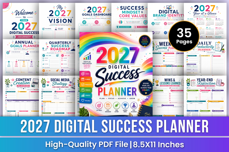2027 Digital Success Planner | Productivity & Focus