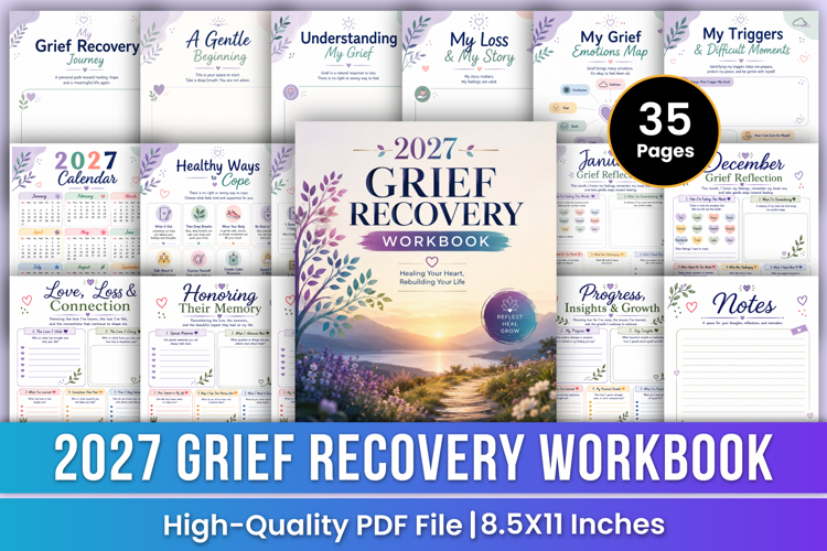 2027 Grief Recovery Workbook | Healing, Reflection