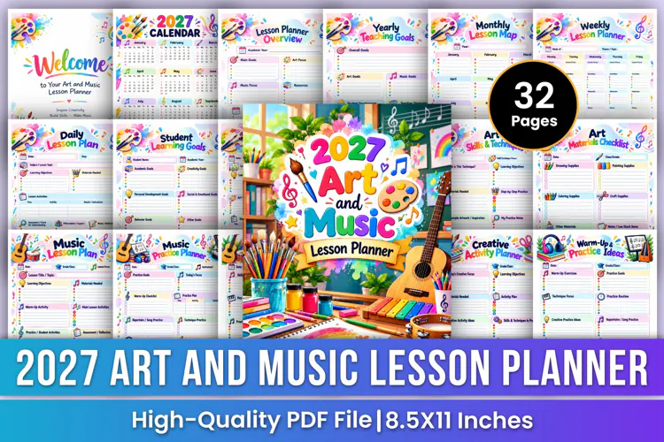 2027 Art and Music Lesson Planner | Creative Teaching