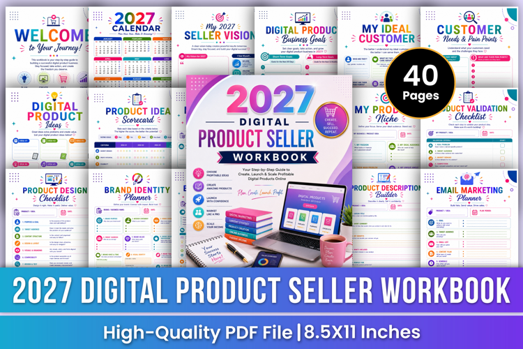 2027 Digital Product Seller Workbook | Digital Business