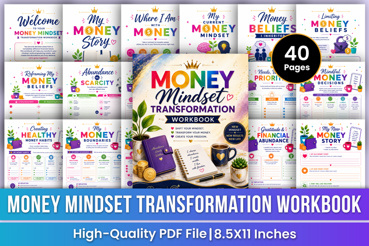 Money Mindset Transformation Workbook | Financial Mindset