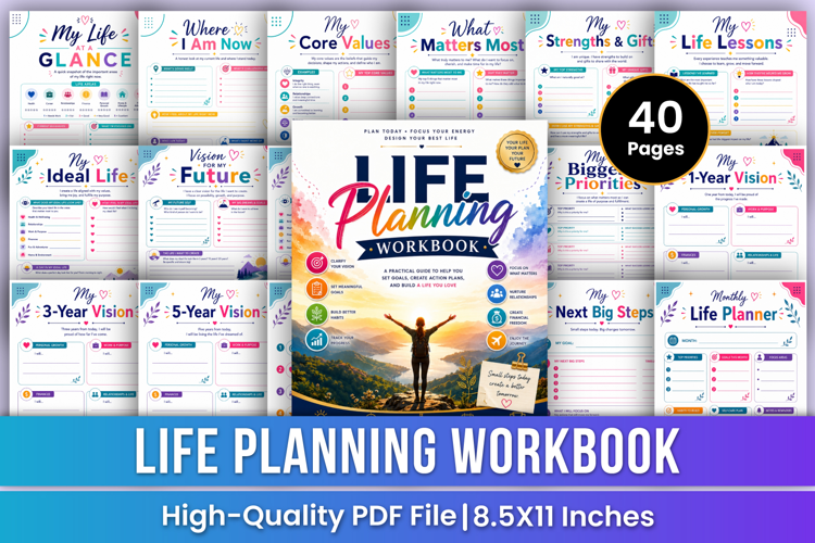 Life Planning Workbook | Goal Setting, Self-Discovery