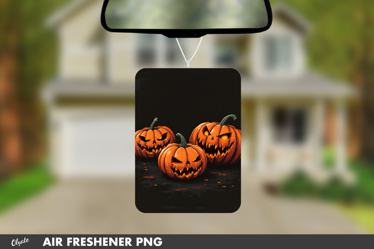 Halloween Air Freshener. Zombie Monster Pumpkin PNG