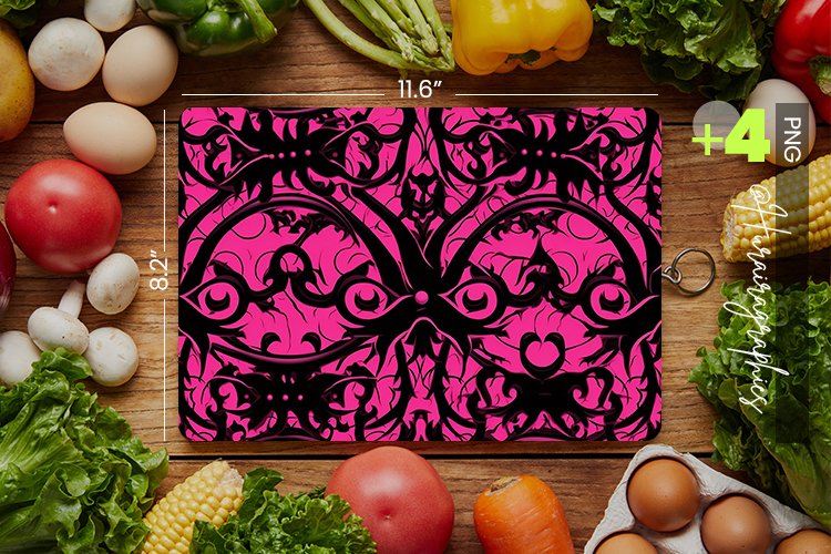 Black Pink Glam Cutting Board Design - 04 Variations
