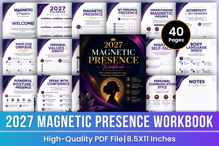 2027 Magnetic Presence Workbook | Confidence, Communication