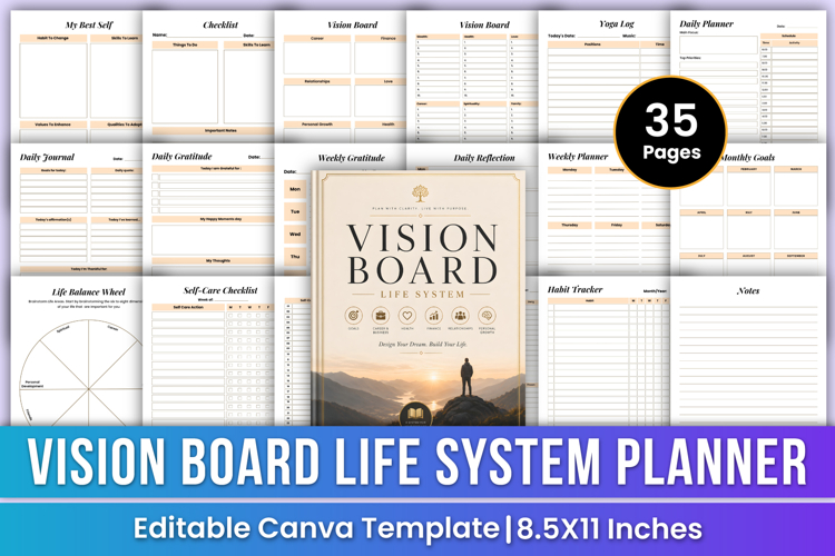 Vision Board Planner | Goals & Manifest
