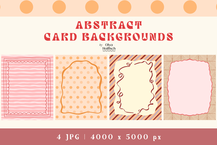 Abstract Border Frames. Whimsical Card Background Templates