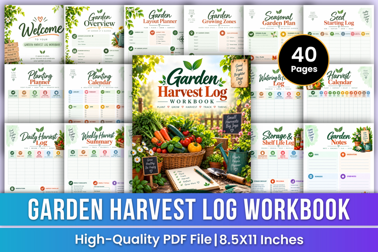 Garden Harvest Log Workbook | Garden Planning, Planting