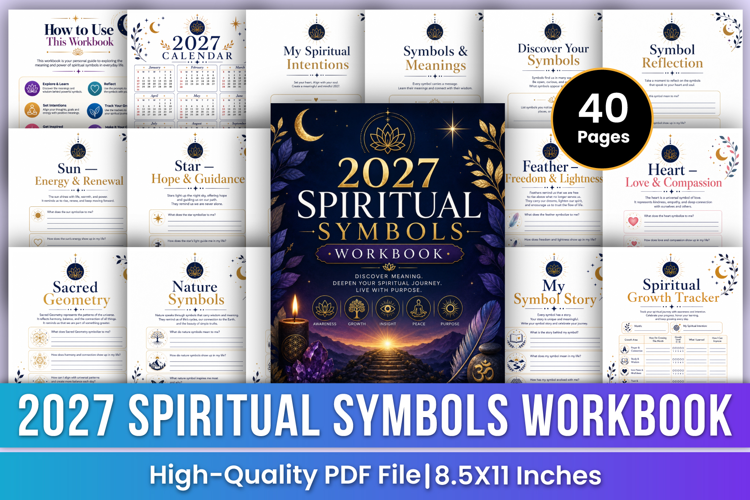 2027 Spiritual Symbols Workbook | Symbol Meanings, Reflectio