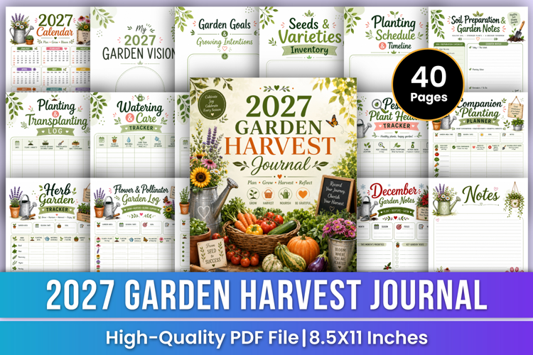 2027 Garden Harvest Journal | Garden Planning, Plant Care