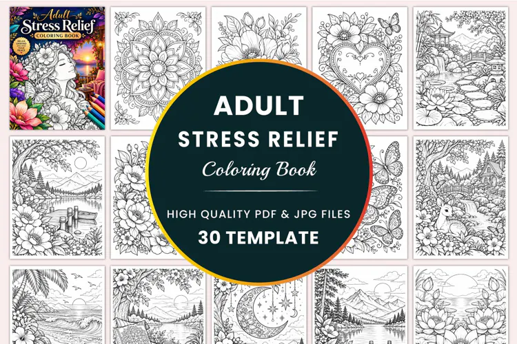 Adult Stress Relief Coloring Book