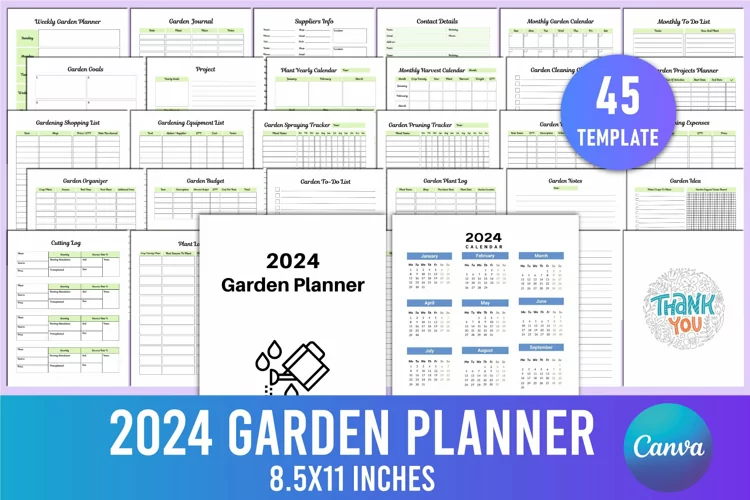 Editable 2024 Garden Planner For Canva