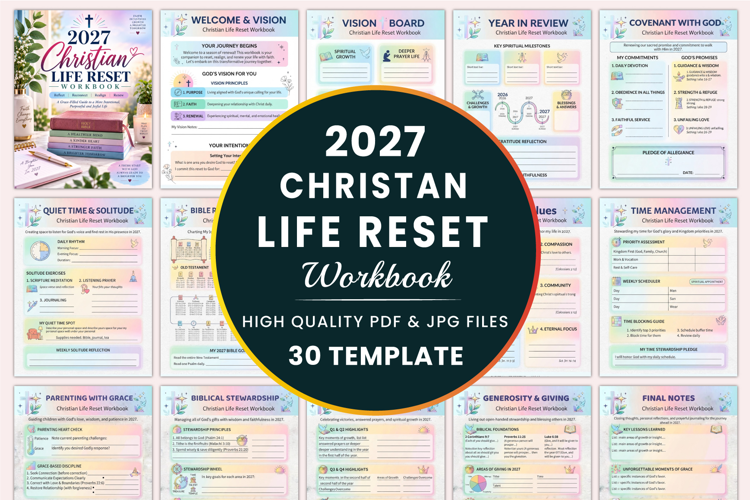 2027 Christian Life Reset Workbook Kdp interiors