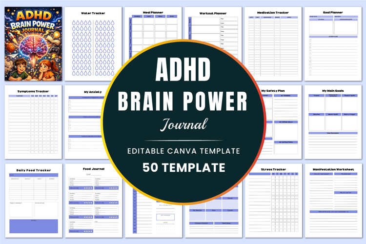 ADHD Brain Power Journal For KDP Interiors