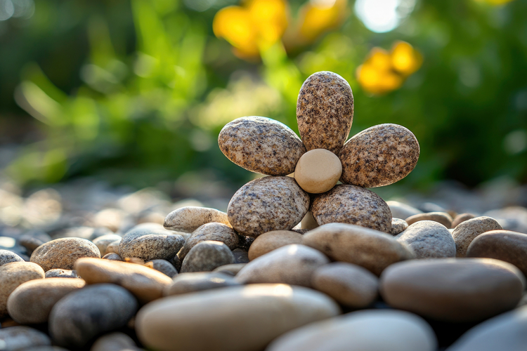Stone Flower Background Wallpaper