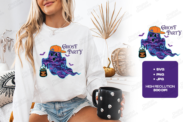 Black Magic Ghost SVG - Halloween Witch Pumpkin Pail PNG