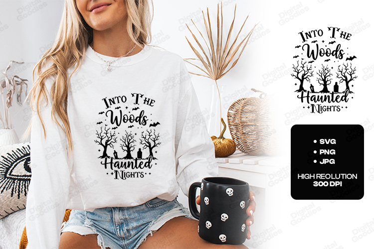 Into The Woods SVG - Haunted Nights Halloween Forest File