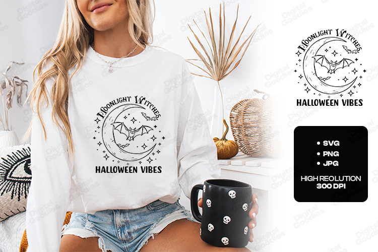 Dark Flight SVG - Halloween Bat Spooky Night Cut File