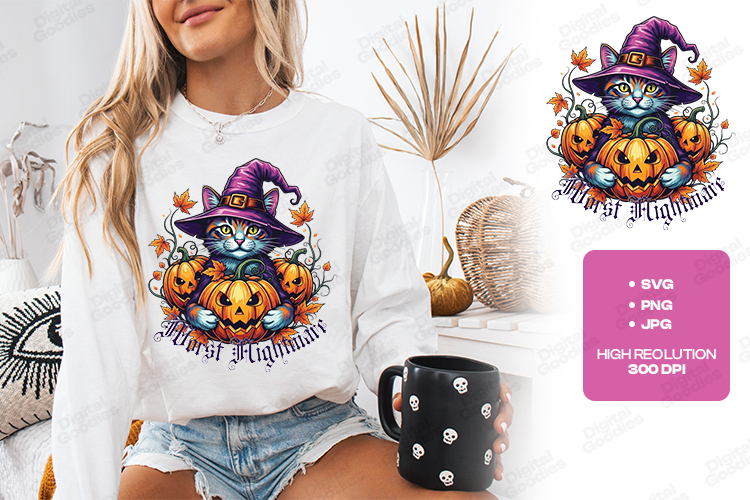 Cursed Pumpkin SVG - Dark Flight Bat Bow Halloween PNG Cut