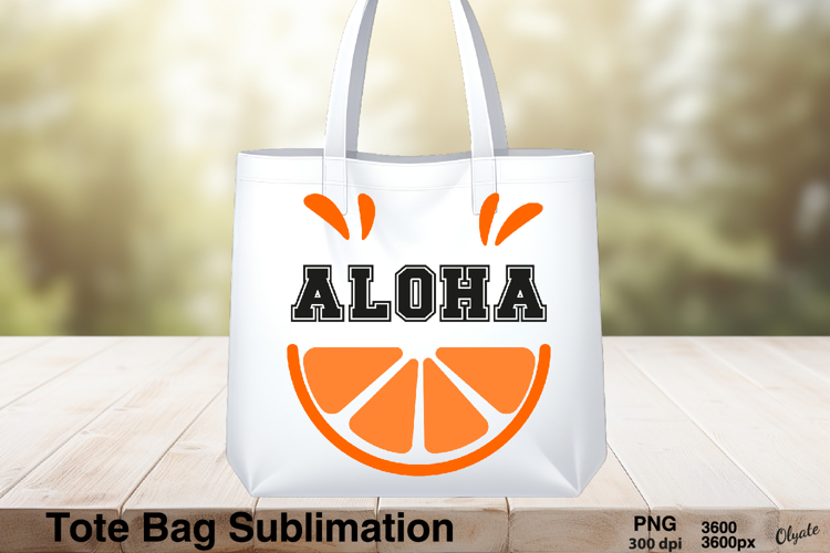 Aloha Tote Bag Summer Sublimation. Tote Bag Design