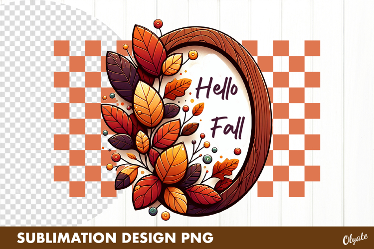 Fall Tshirt Sublimation. Autumn Frame Sublimation Tshirt