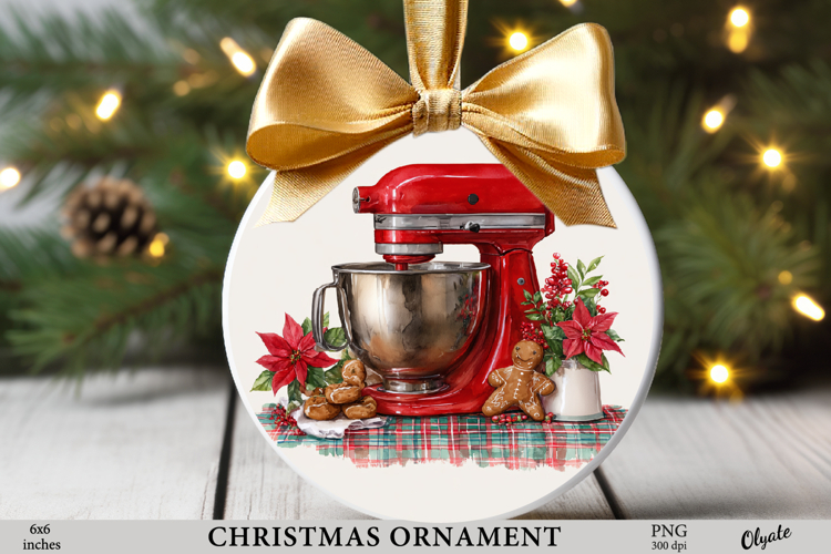 Christmas Ornament PNG, Christmas Kitchen Mixer PNG