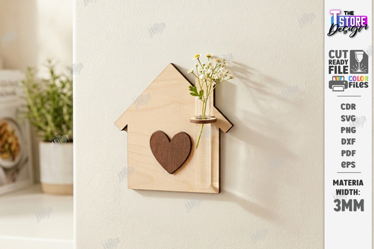 Magnet Plant Holder Laser Cut | Fridge Magnet Planter | CNC