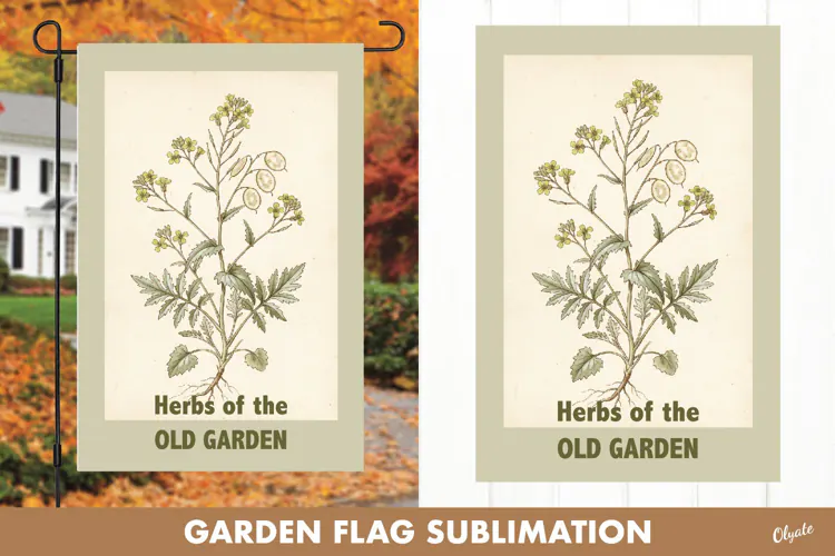 Witchy Botanical Garden Flag. Botanical Halloween