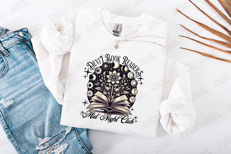 Devil Book Readers Midnight Club Vintage Reading Design