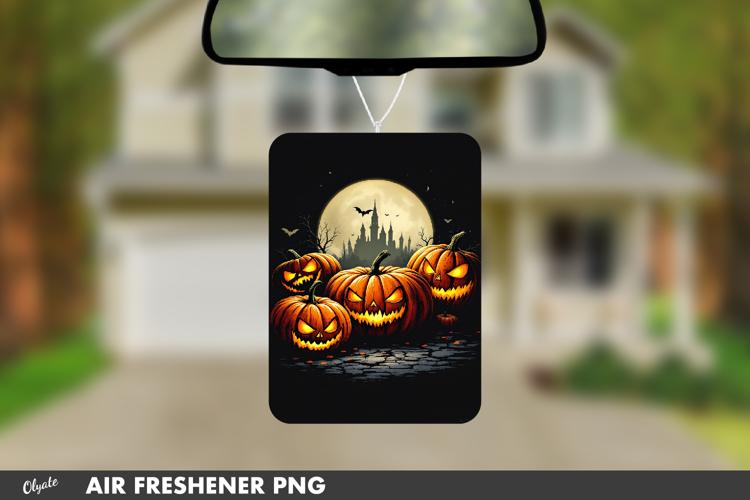 Zombie Pumpkin Air Freshener Sublimation