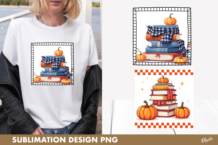 Book Sublimation. Fall Book Sublimation PNG